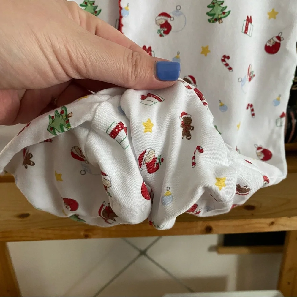 Kissy Kissy Christmas Print Pima Cotton Footie Romper 6-9 months